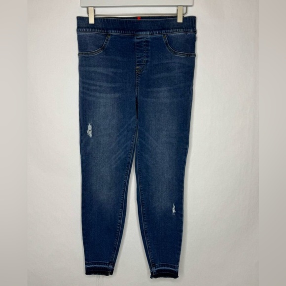 SPANX Distressed Denim Jeggings Leggings Skinny’s - Picture 2 of 4